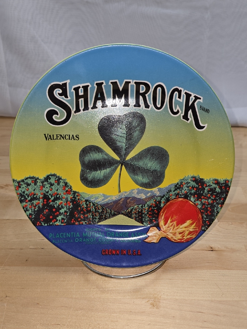 Oneida 8" Vintage Label Collection Plate Shamrock Valencias